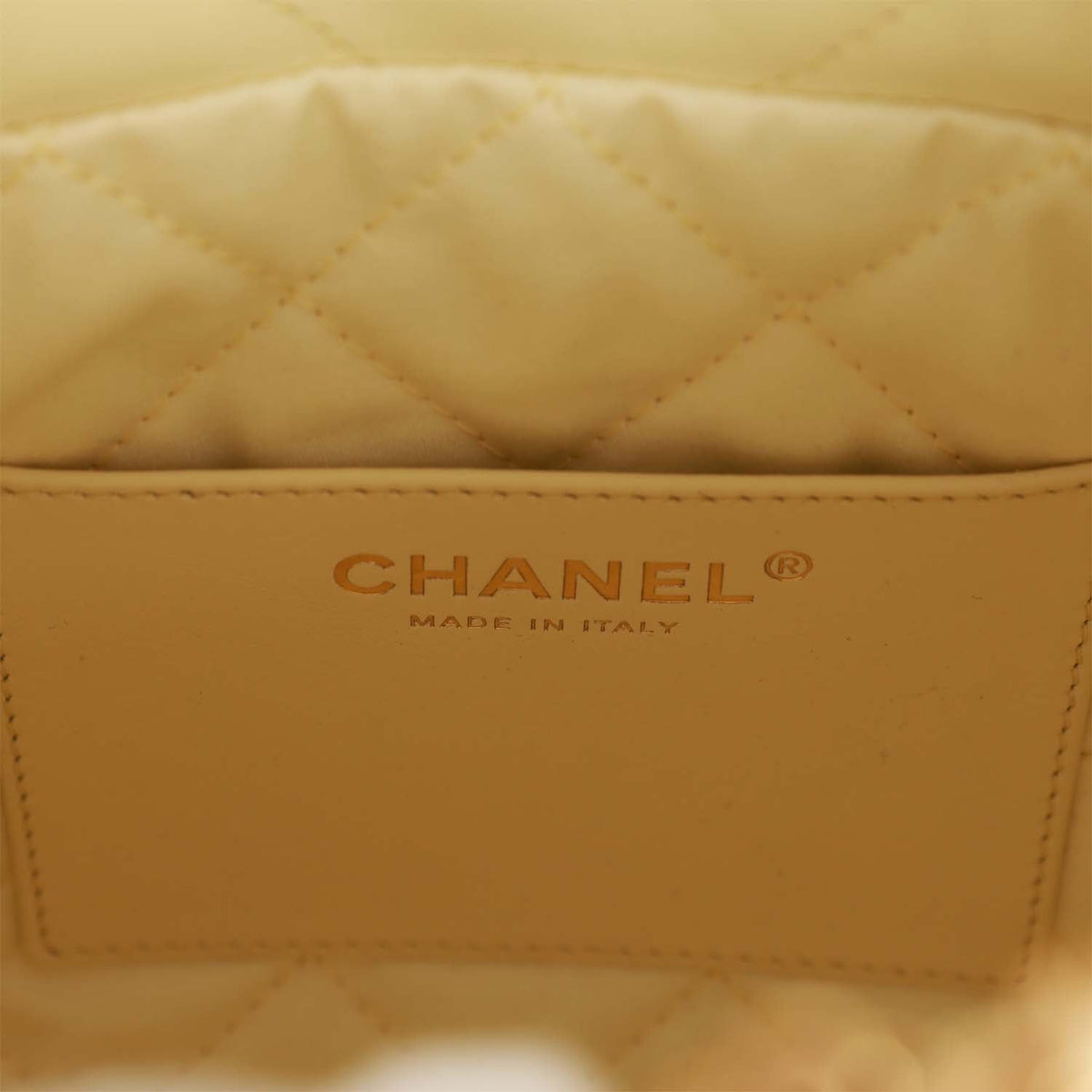 Chanel Mini  Bag Yellow Calfskin Gold Hardware