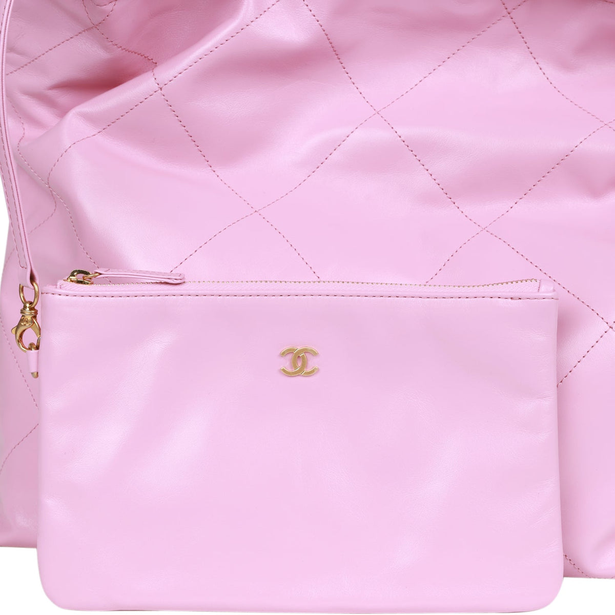 Chanel Small  Bag Pink Calfskin Antique Gold Hardware