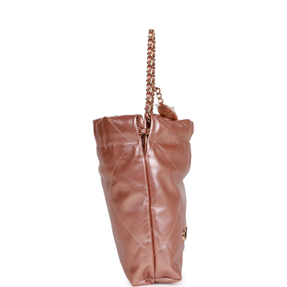 Chanel Mini  Bag Rose Gold Iridescent Calfskin Rose Gold Hardware