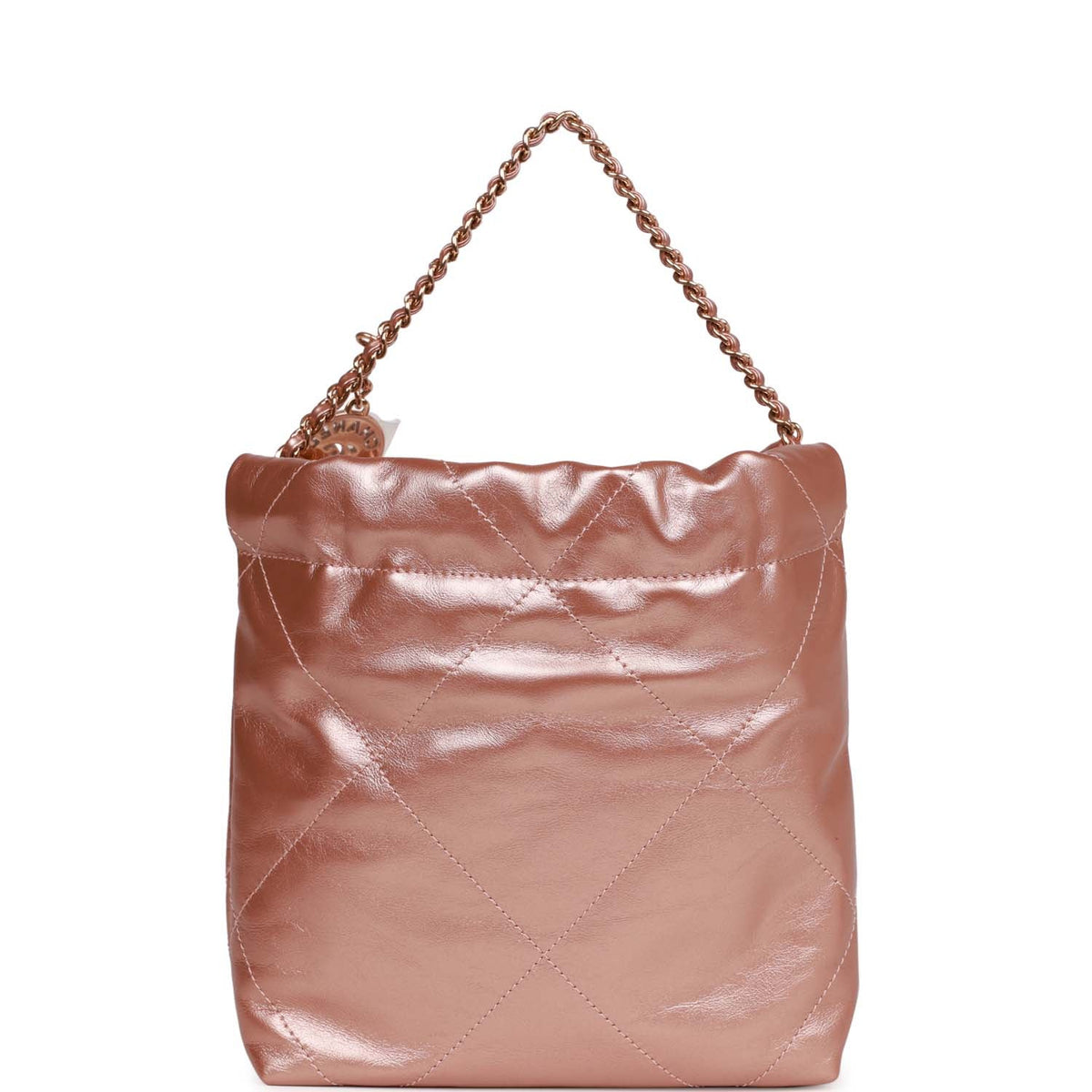 Chanel Mini  Bag Rose Gold Iridescent Calfskin Rose Gold Hardware