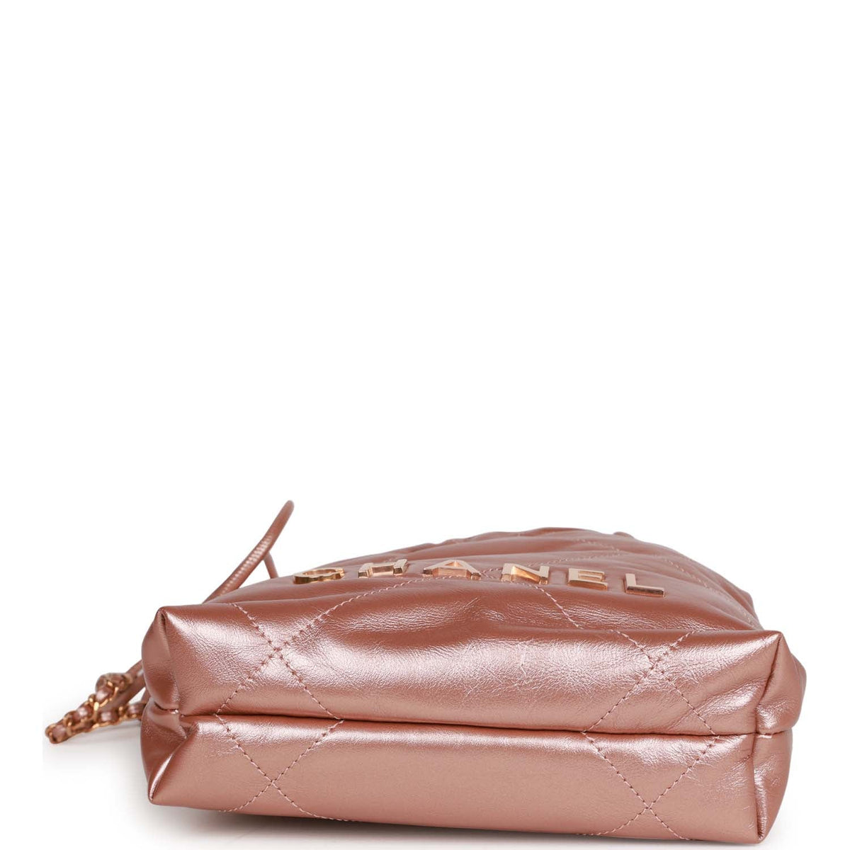Chanel Mini  Bag Rose Gold Iridescent Calfskin Rose Gold Hardware