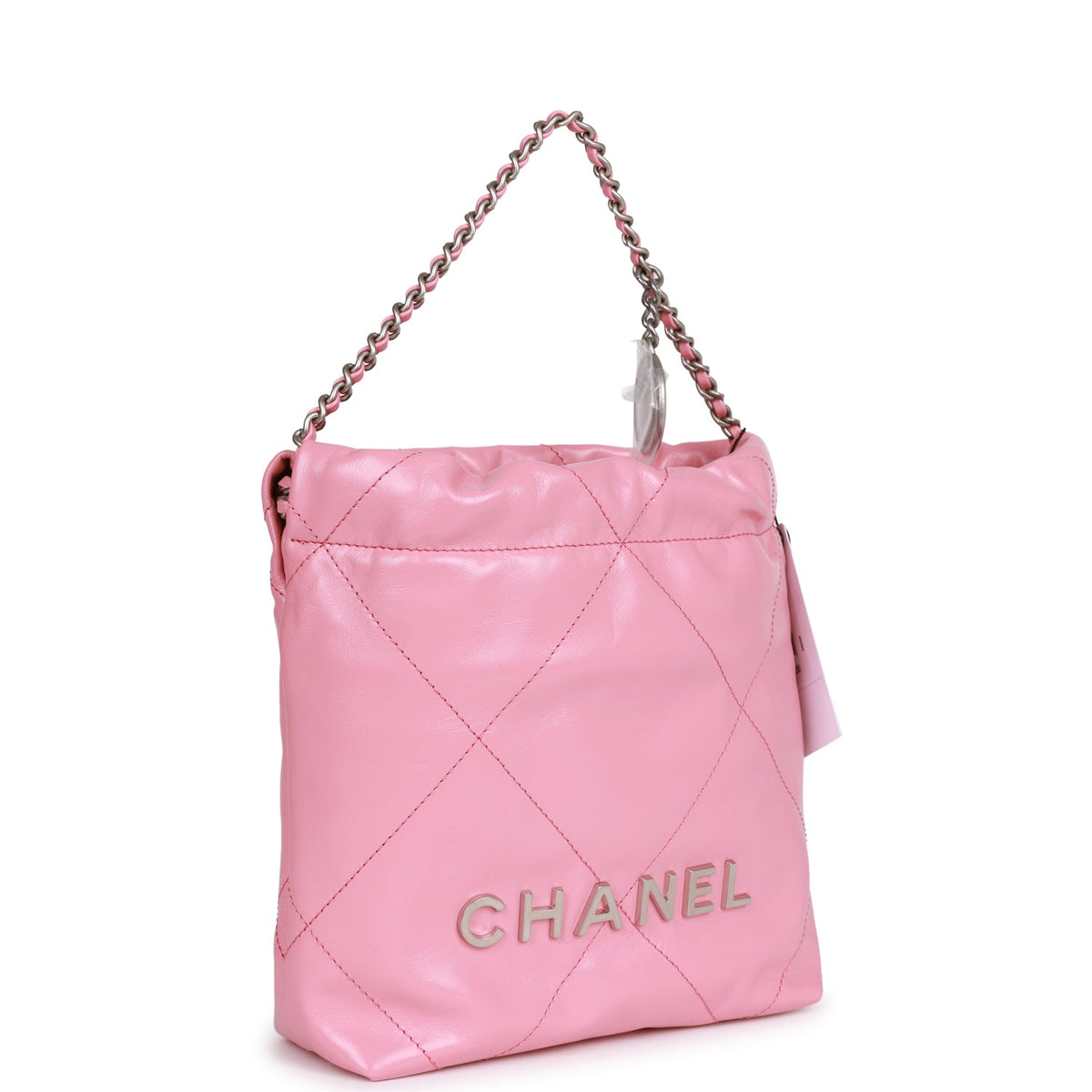 Chanel Mini  Bag Pink Calfskin Silver Hardware