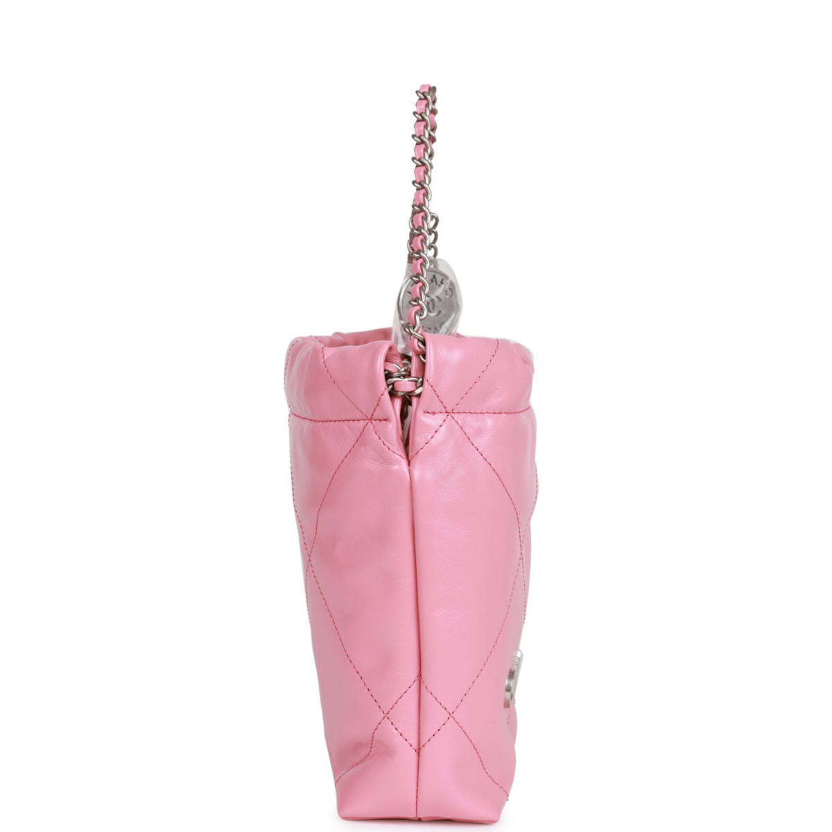 Chanel Mini  Bag Pink Calfskin Silver Hardware