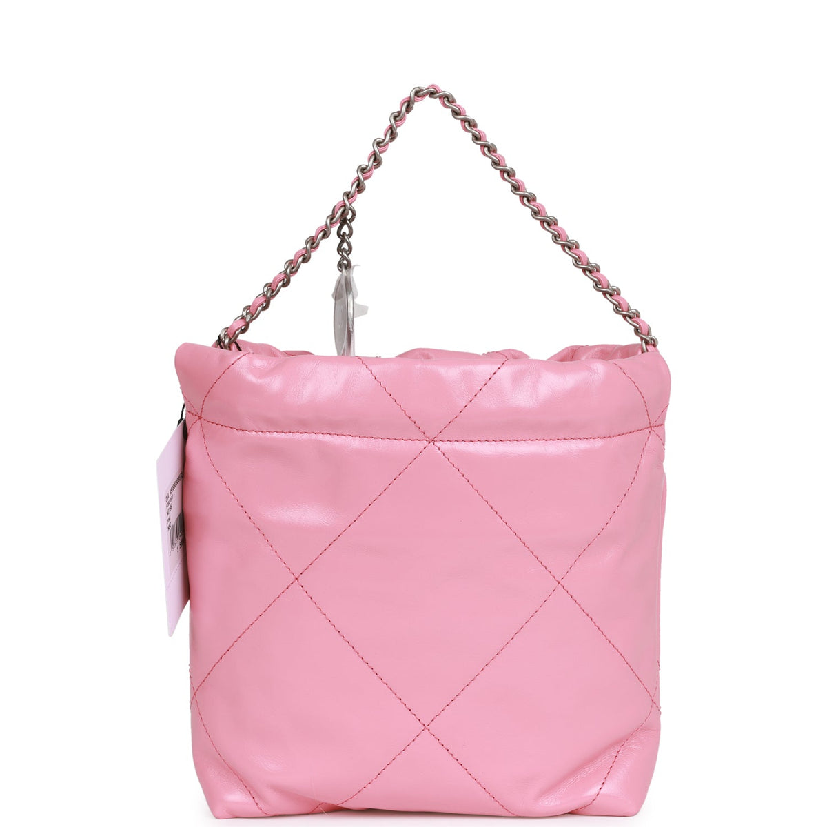 Chanel Mini  Bag Pink Calfskin Silver Hardware