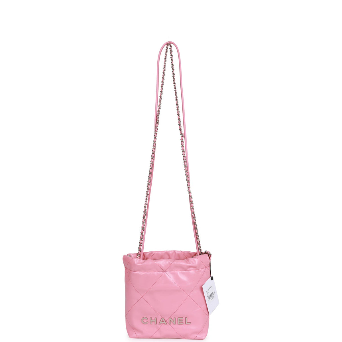 Chanel Mini  Bag Pink Calfskin Silver Hardware