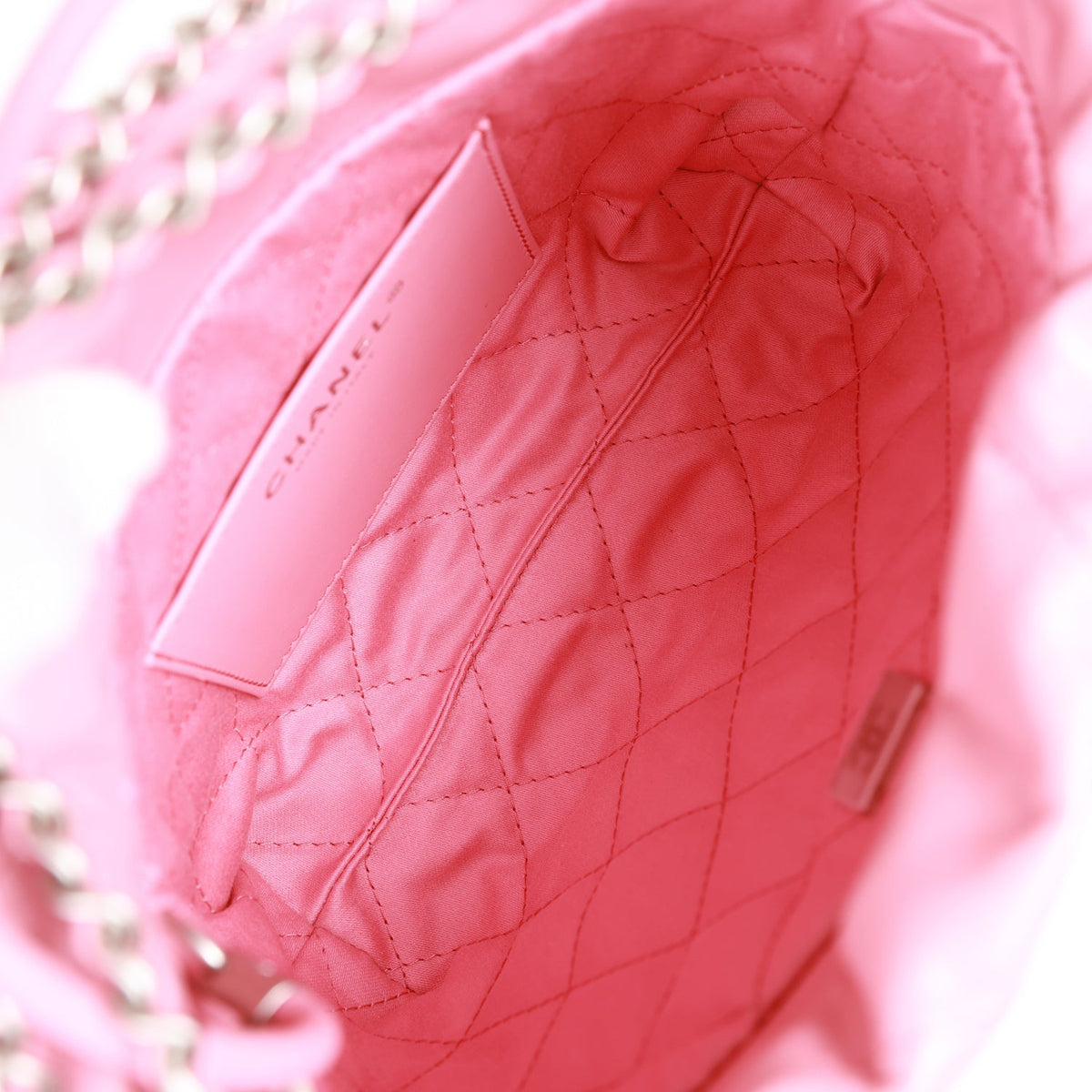 Chanel Mini  Bag Pink Calfskin Silver Hardware
