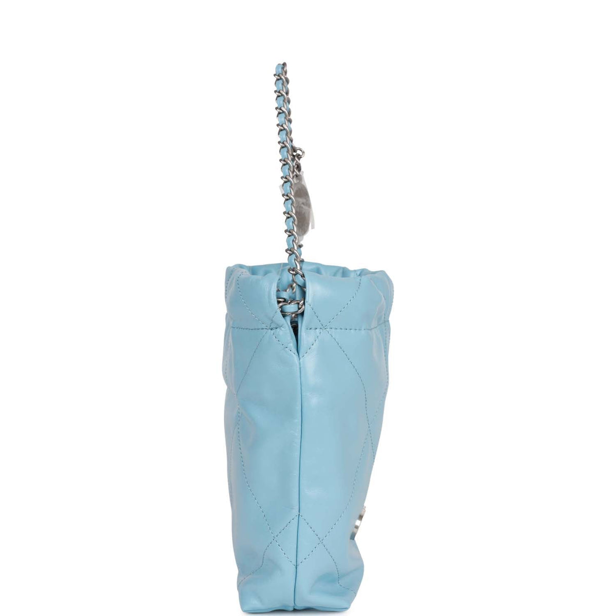 Chanel Mini  Bag Light Blue Calfskin Silver Hardware