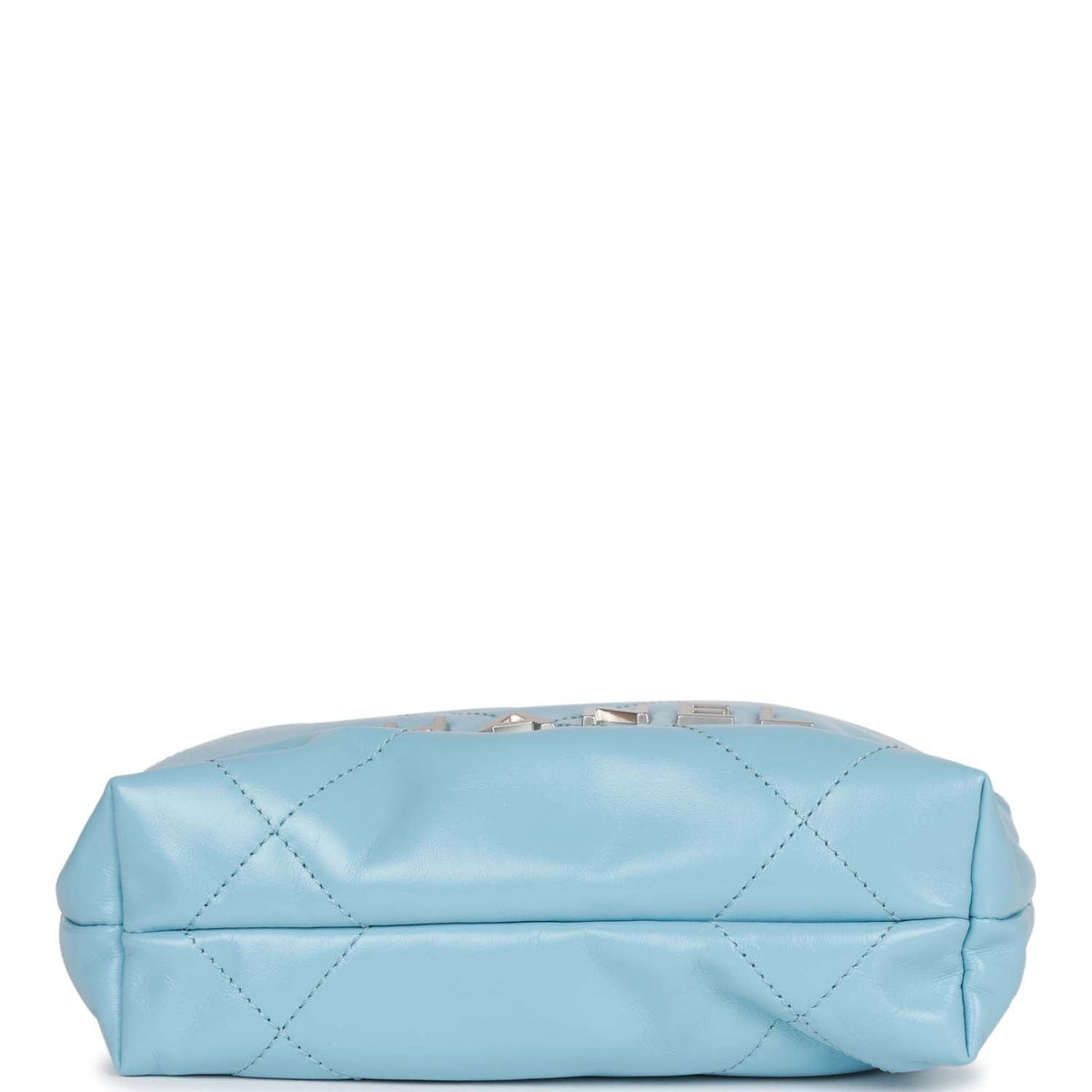 Chanel Mini  Bag Light Blue Calfskin Silver Hardware