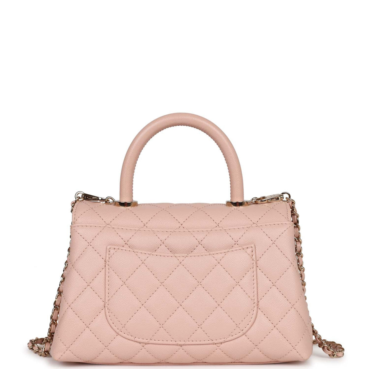 Chanel Small Coco Handle Light Pink Caviar Light Gold Hardware