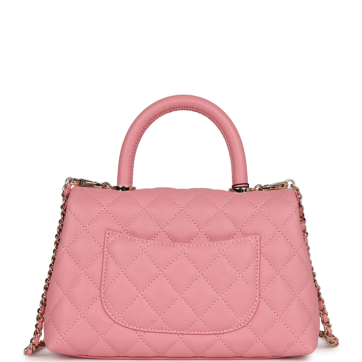 Chanel Small Coco Handle Dark Pink Caviar Light Gold Hardware