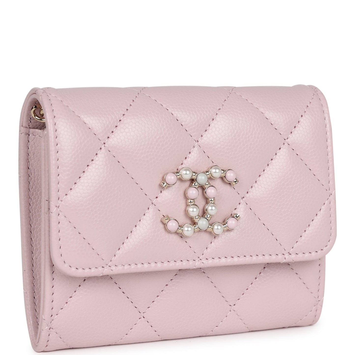 Chanel Mini Crossbody Pink Caviar Light Gold Hardware