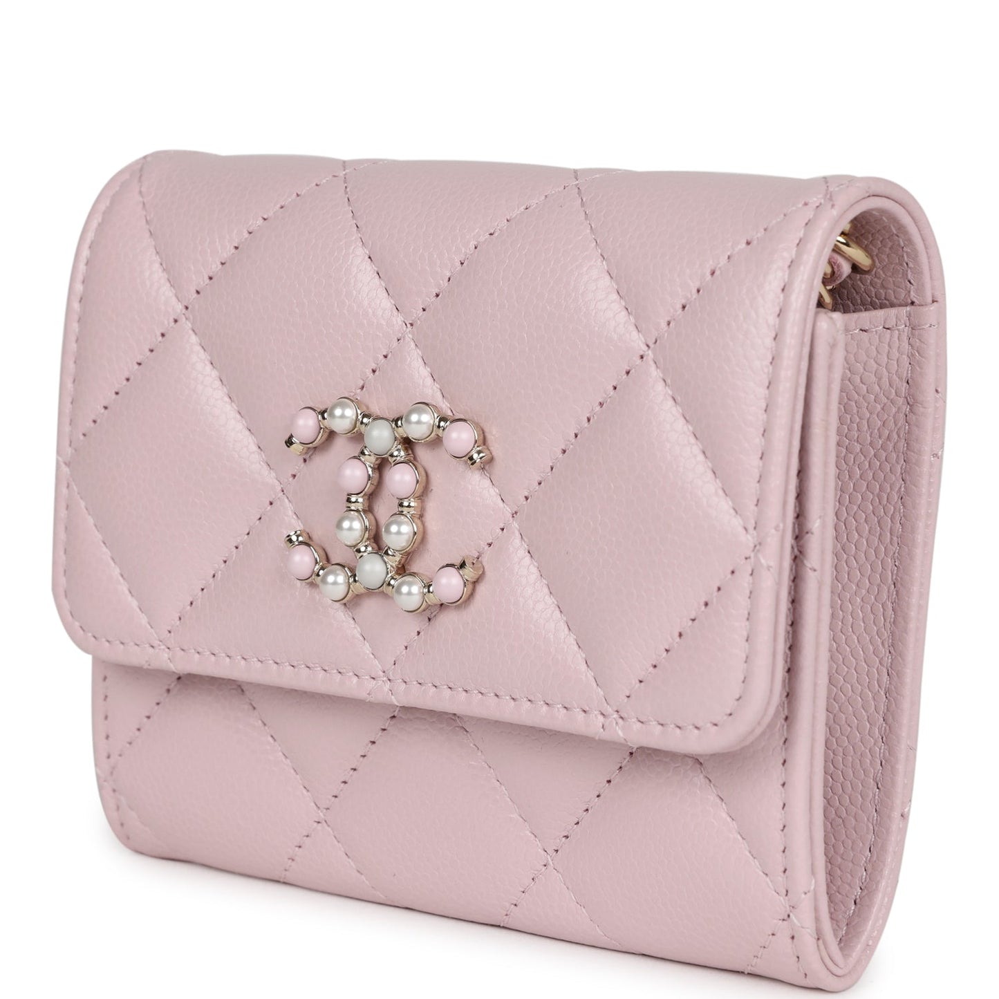 Chanel Mini Crossbody Pink Caviar Light Gold Hardware