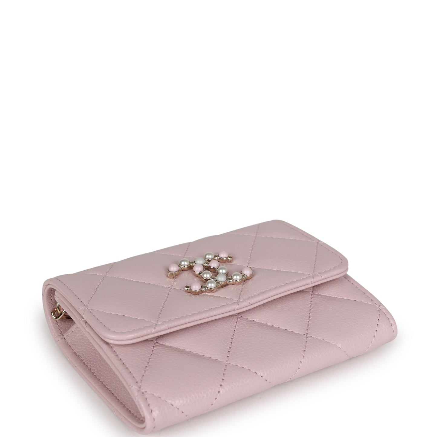 Chanel Mini Crossbody Pink Caviar Light Gold Hardware