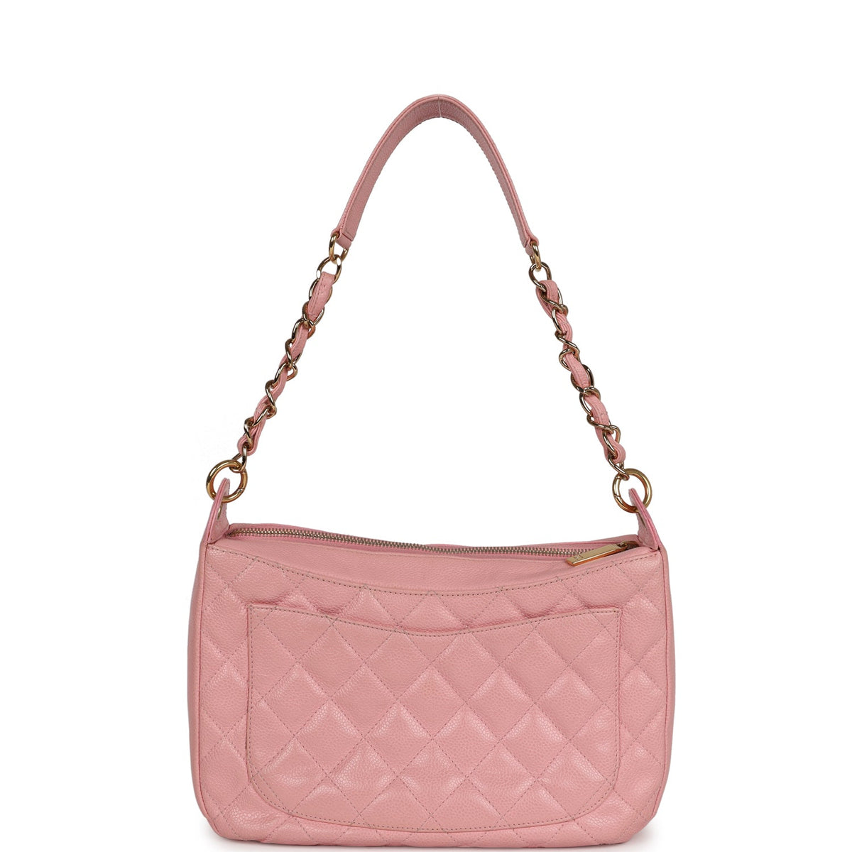Vintage Chanel Timeless Hobo Bag Pink Caviar Gold Hardware