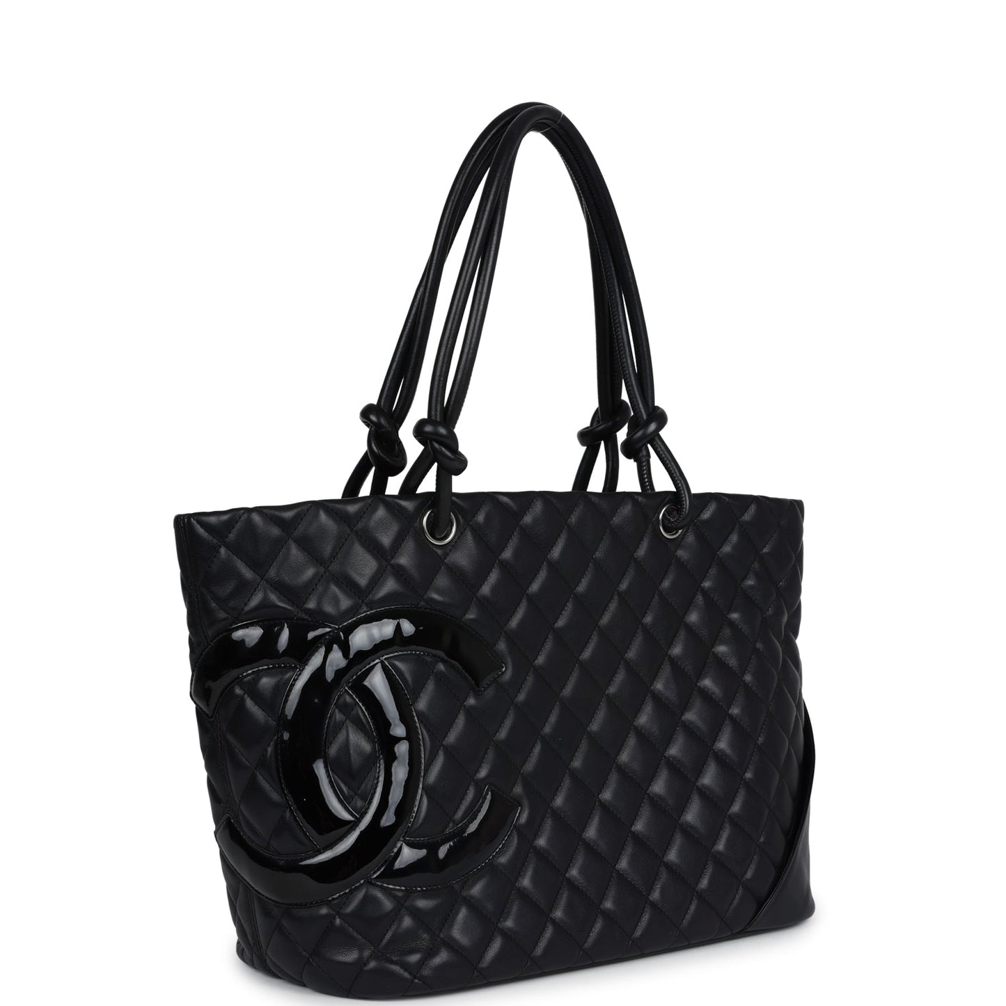 Chanel Large Cambon Ligne Tote Black Calfskin Silver Hardware