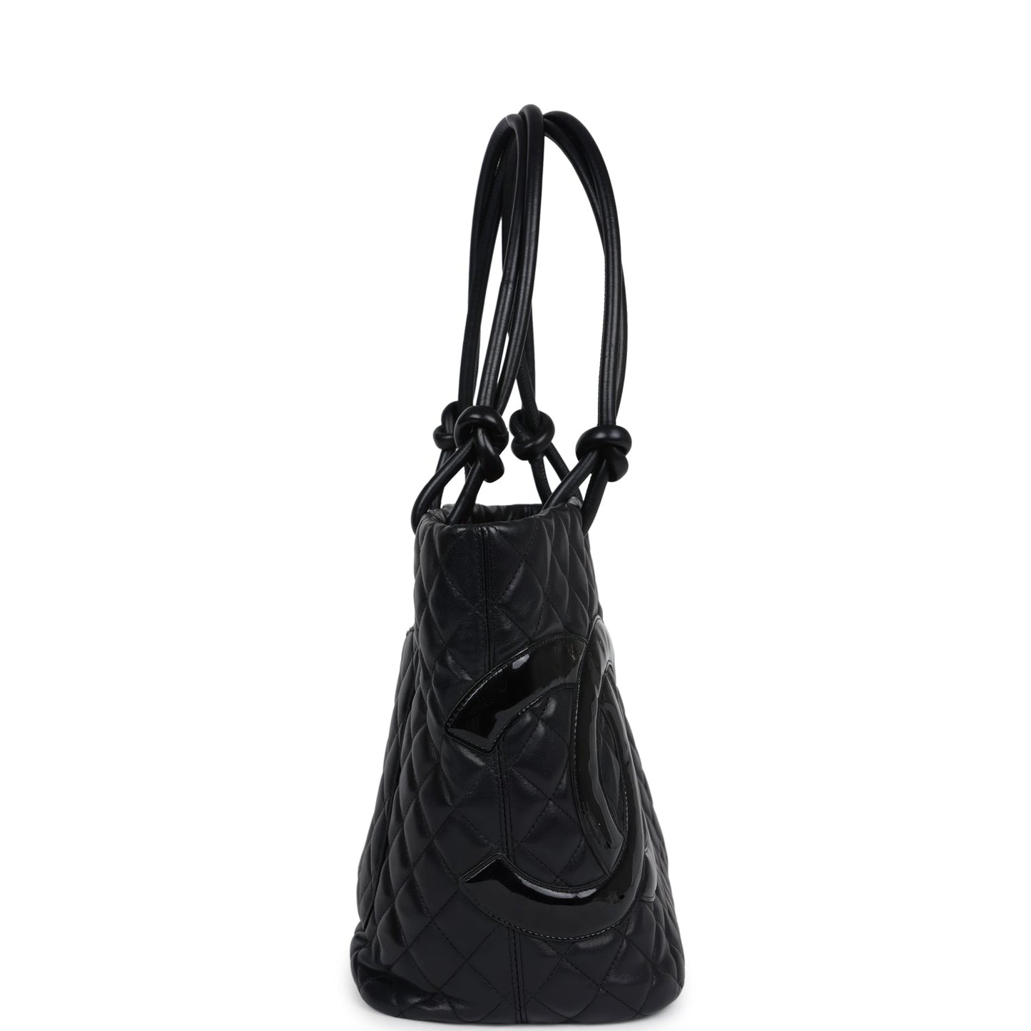 Chanel Large Cambon Ligne Tote Black Calfskin Silver Hardware
