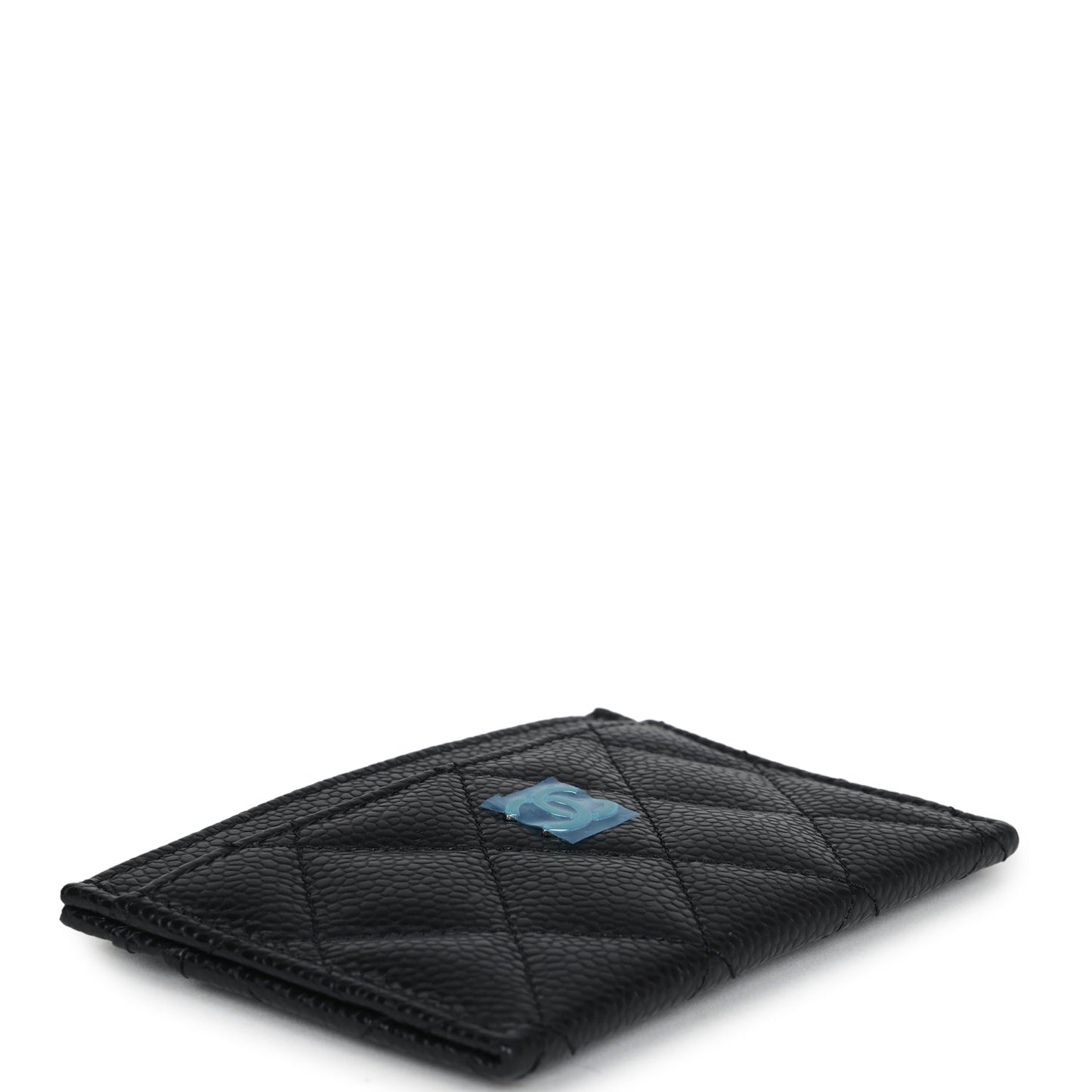 Chanel Classic Card Holder Black Caviar Silver Hardware