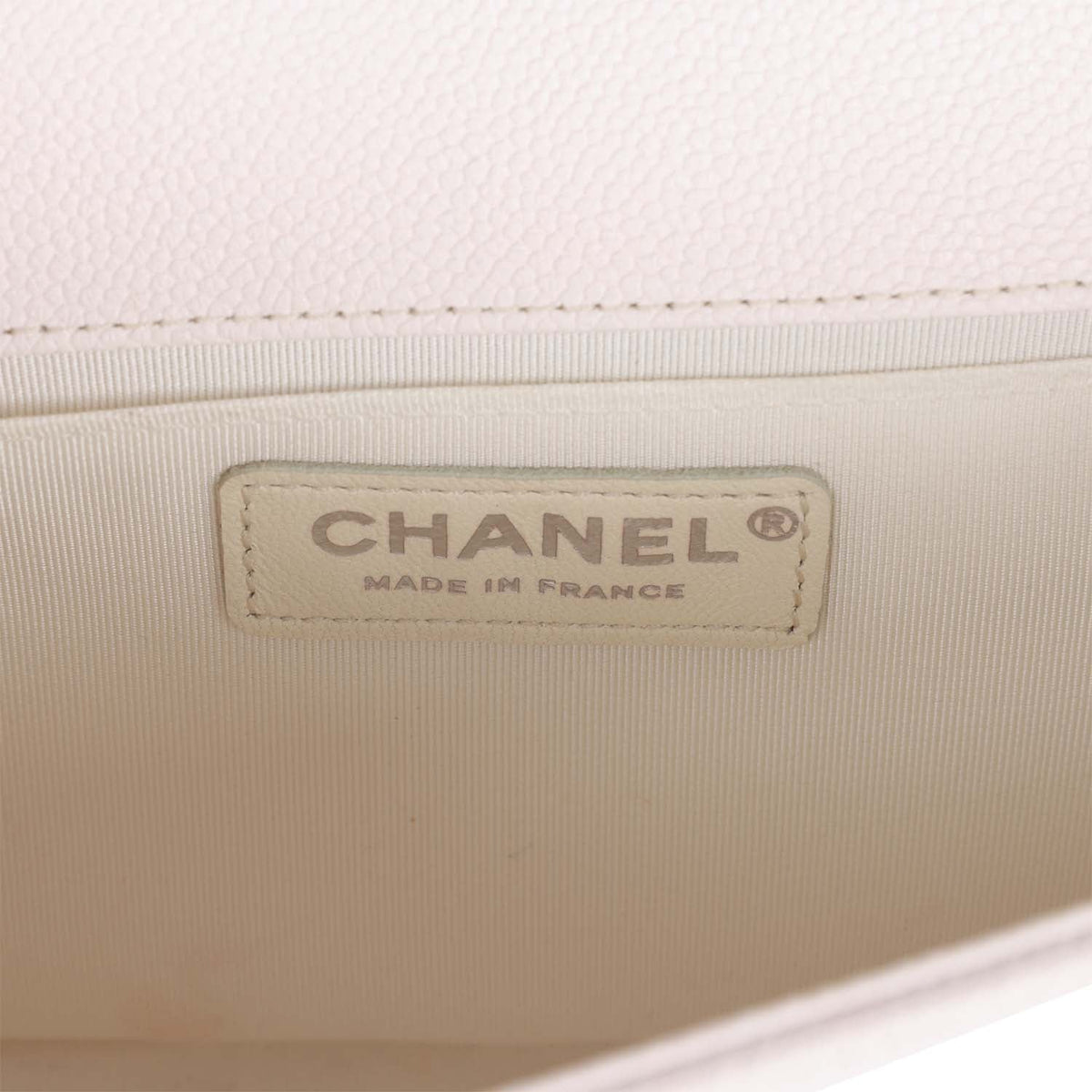 Chanel Medium Boy Light Pink Caviar Silver Hardware
