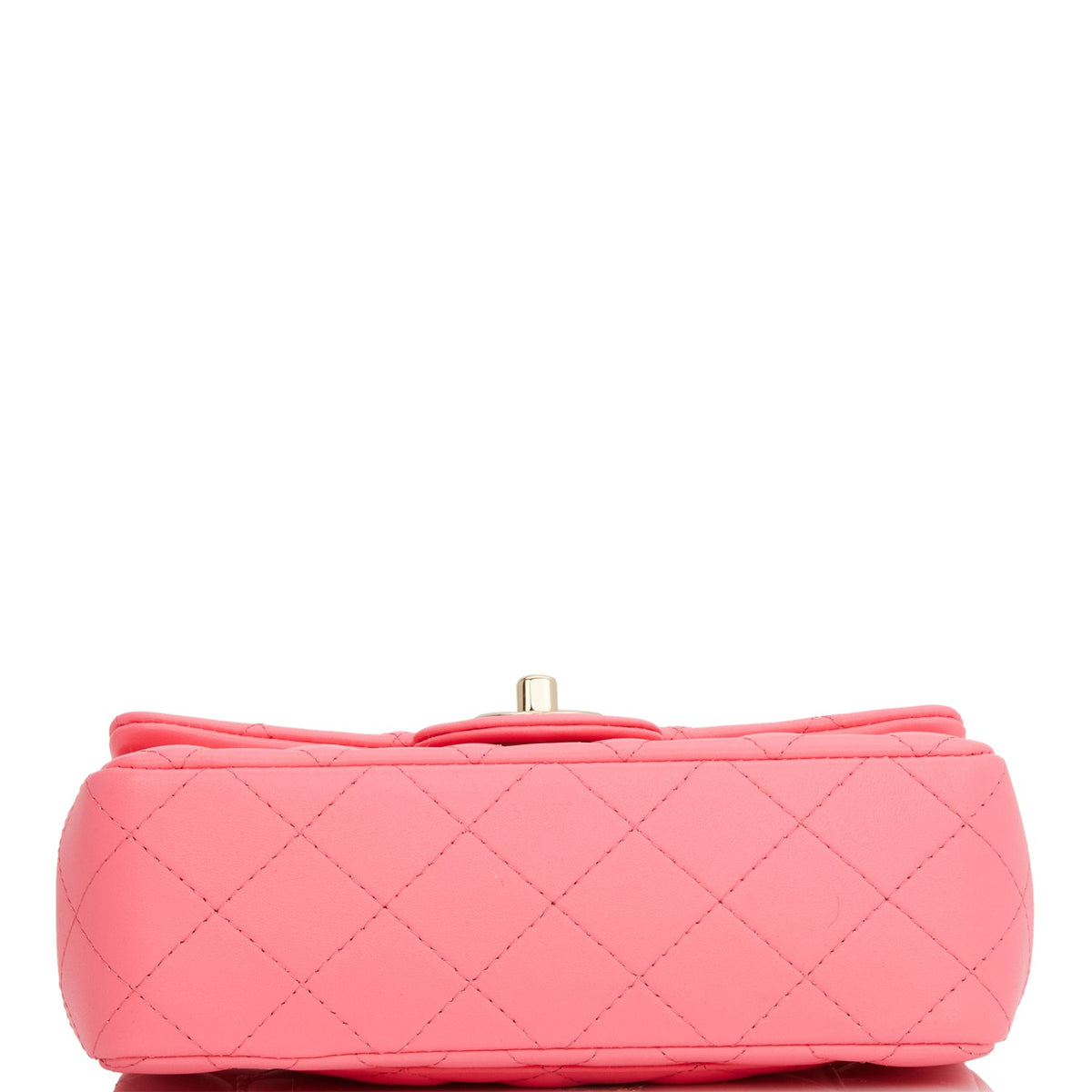 Chanel Mini Rectangular Flap Bag Pink Lambskin Light Gold Hardware