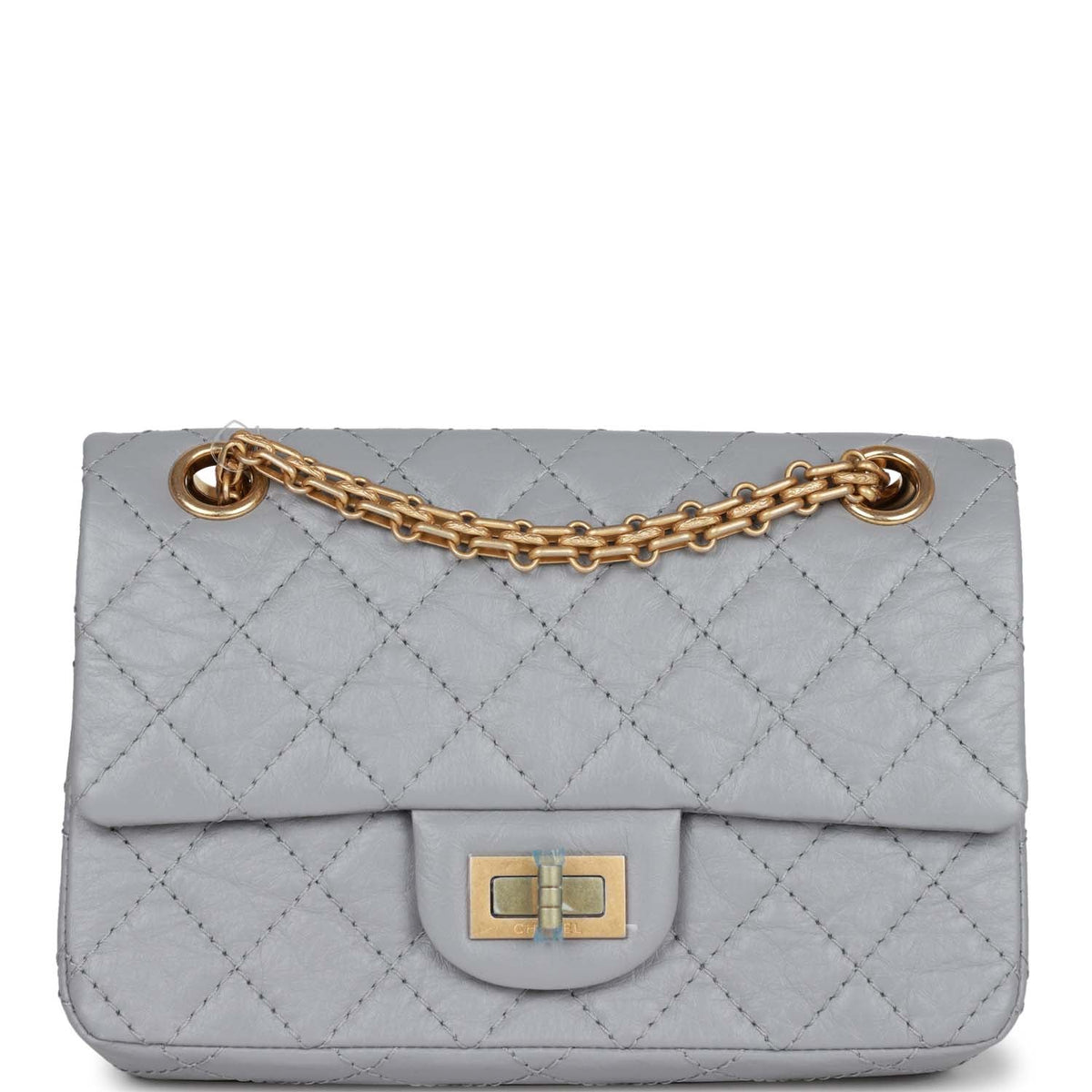 Chanel Mini Reissue  . Flap Grey Aged Calfskin Antique Gold Hardware