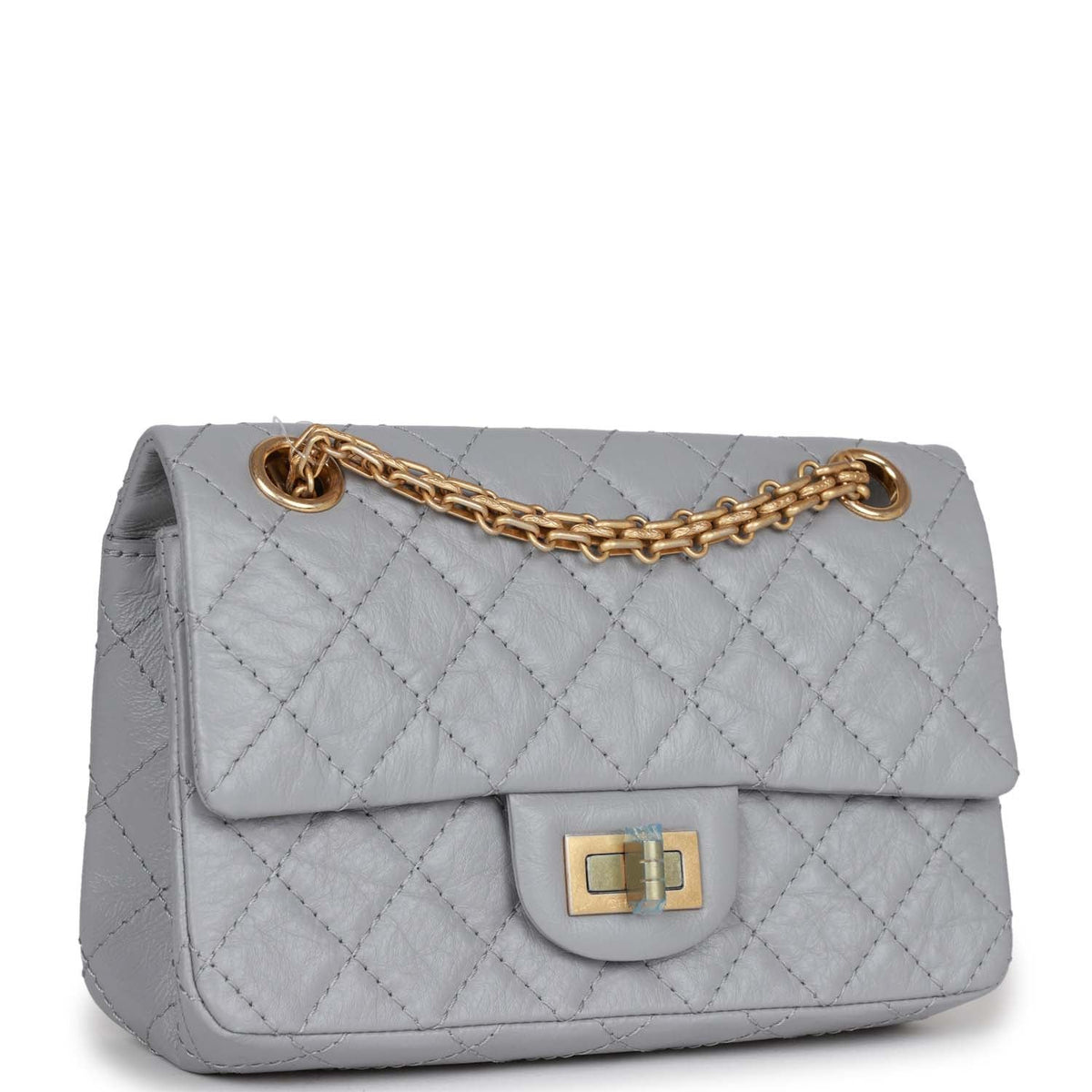 Chanel Mini Reissue  . Flap Grey Aged Calfskin Antique Gold Hardware