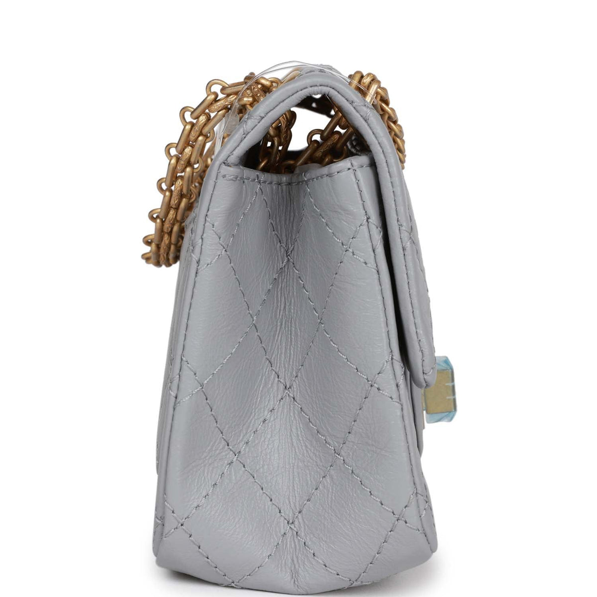 Chanel Mini Reissue  . Flap Grey Aged Calfskin Antique Gold Hardware