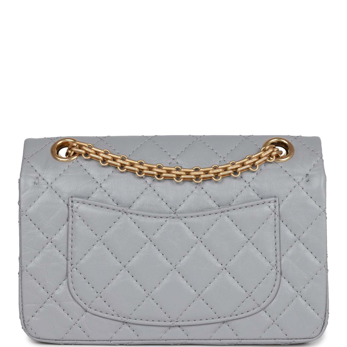 Chanel Mini Reissue  . Flap Grey Aged Calfskin Antique Gold Hardware