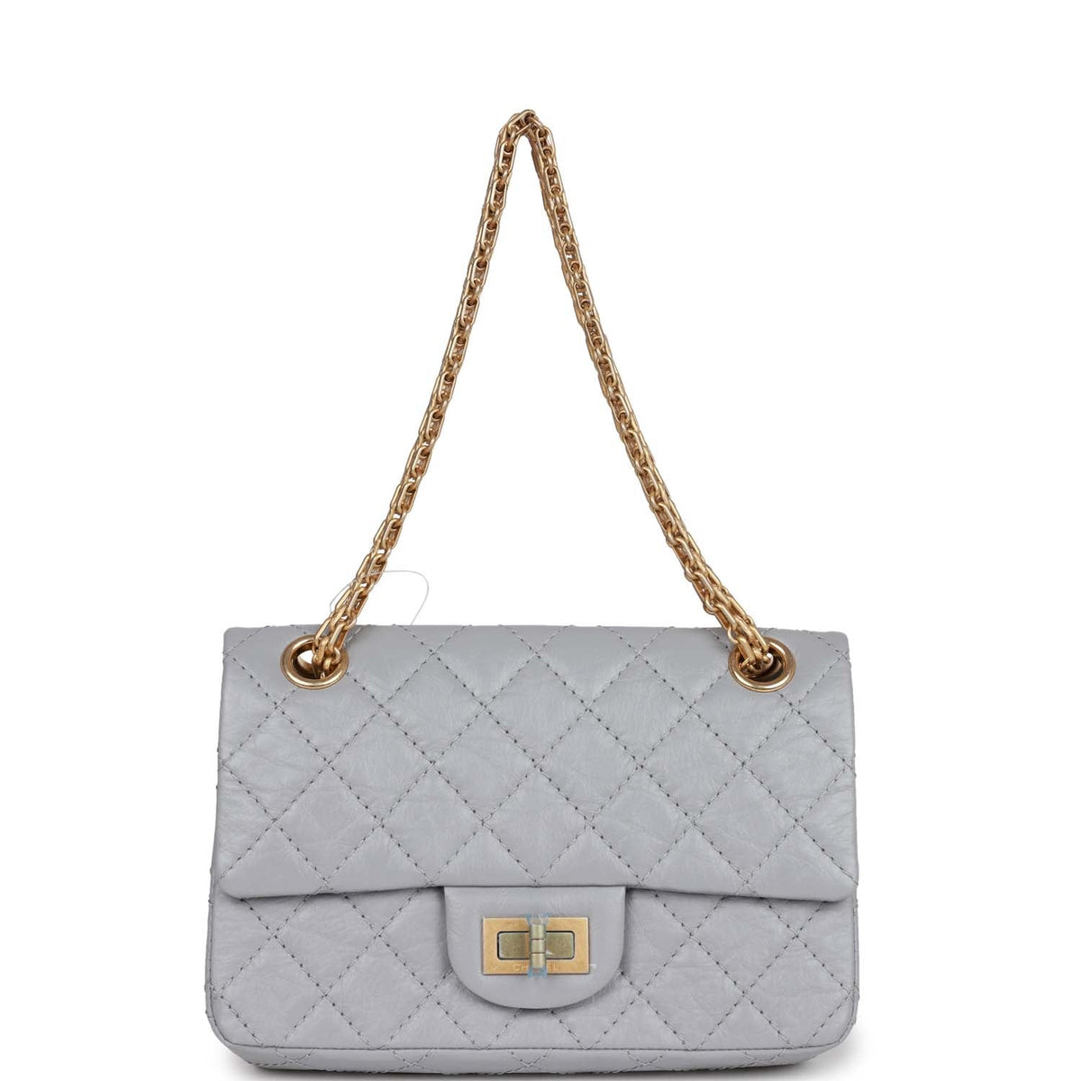 Chanel Mini Reissue  . Flap Grey Aged Calfskin Antique Gold Hardware