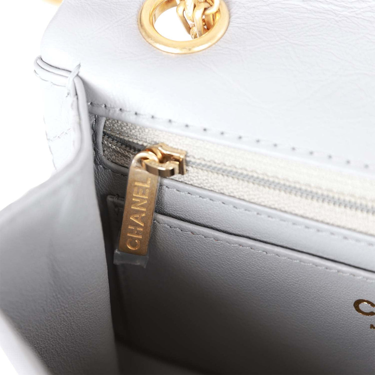 Chanel Mini Reissue  . Flap Grey Aged Calfskin Antique Gold Hardware