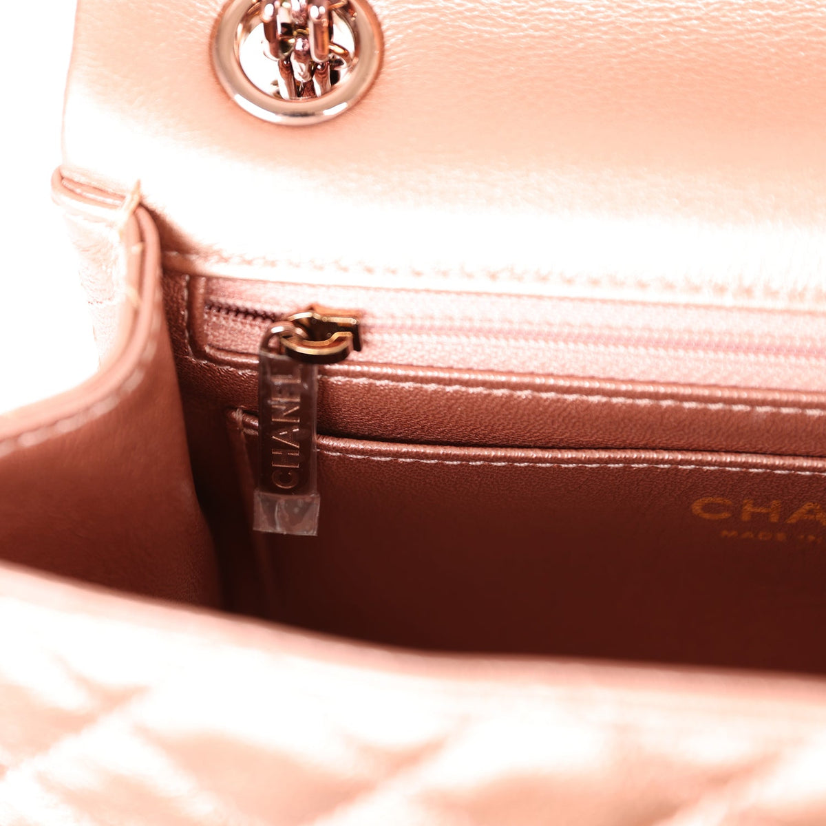 Chanel Mini Reissue 224 2.55 Flap Rose Gold Calfskin Rose Gold Hardware