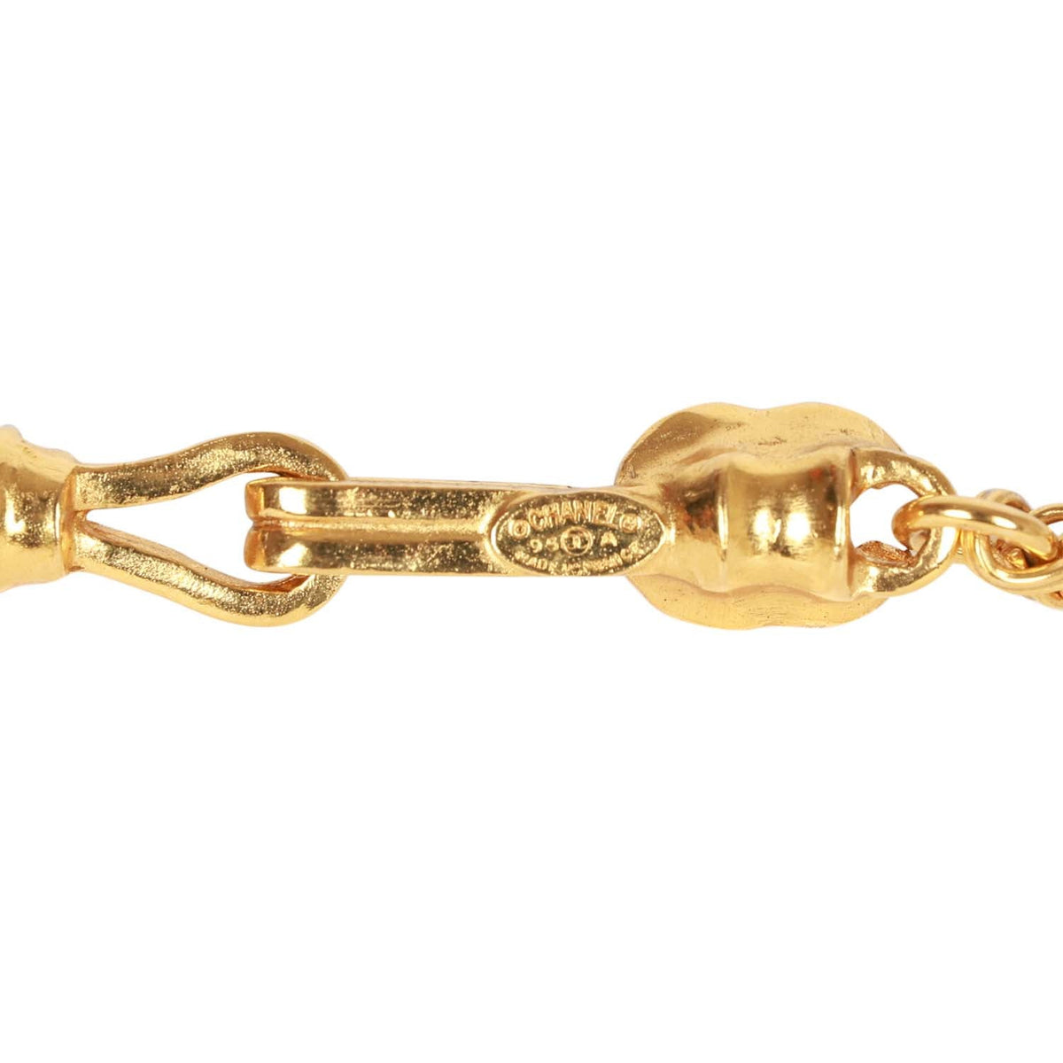 Vintage Chanel Gold Plated Interlocking CC Medallion Necklace