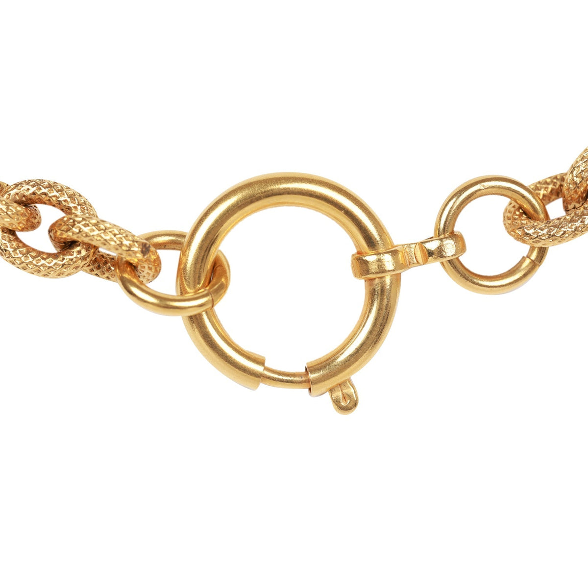 Vintage Chanel Gold Plated Lava CC Pendant Necklace