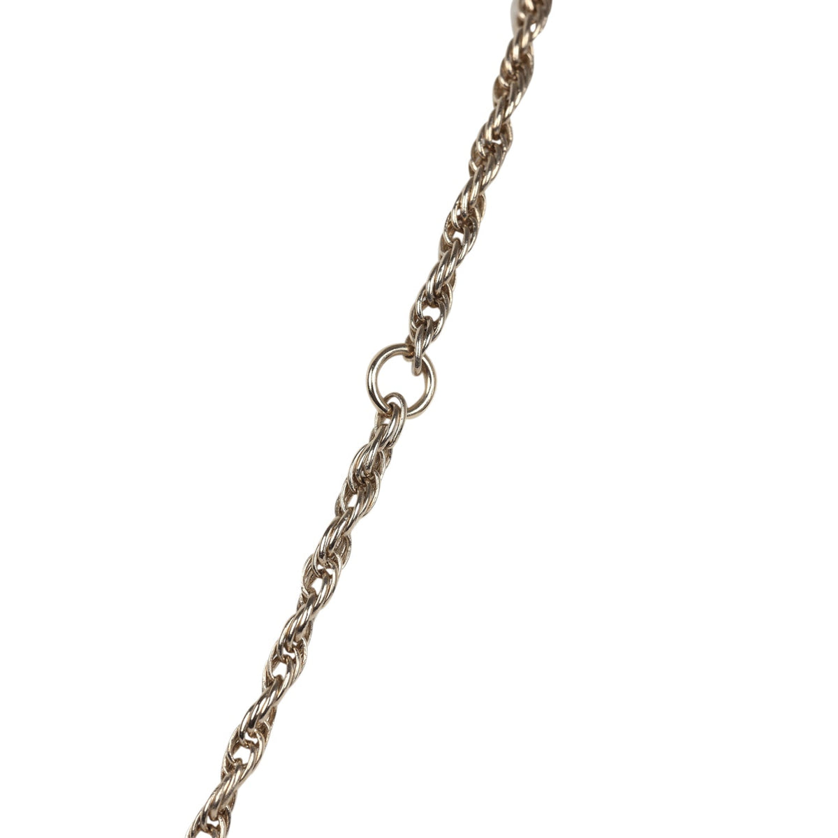 Chanel Round CC Pearl Pendant Necklace Light Gold Hardware