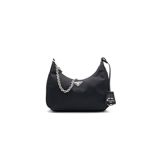 Prada Re-edition 2005 Nylon Bag Black SHW