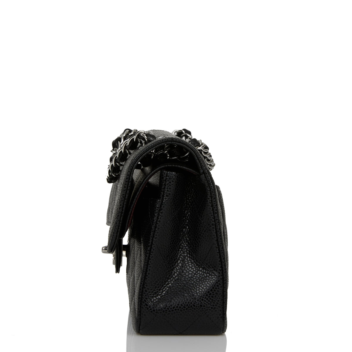 Chanel Small Classic Double Flap Black Caviar Silver Hardware