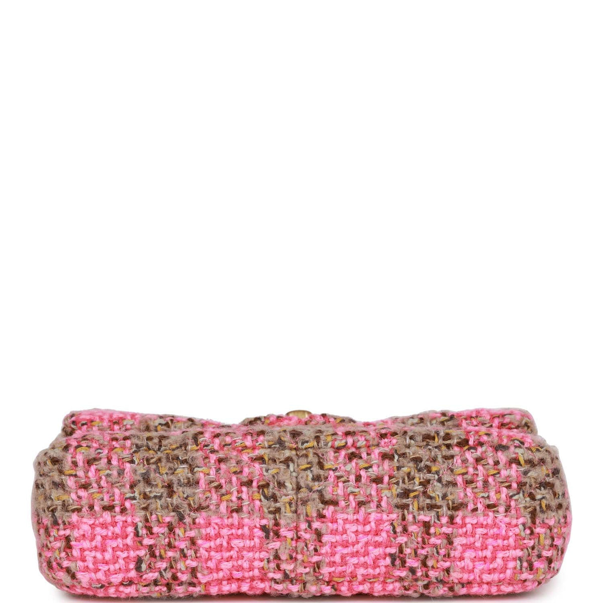 Chanel Small Elegant Chain Flap Bag Pink and Beige Tweed Gold Hardware