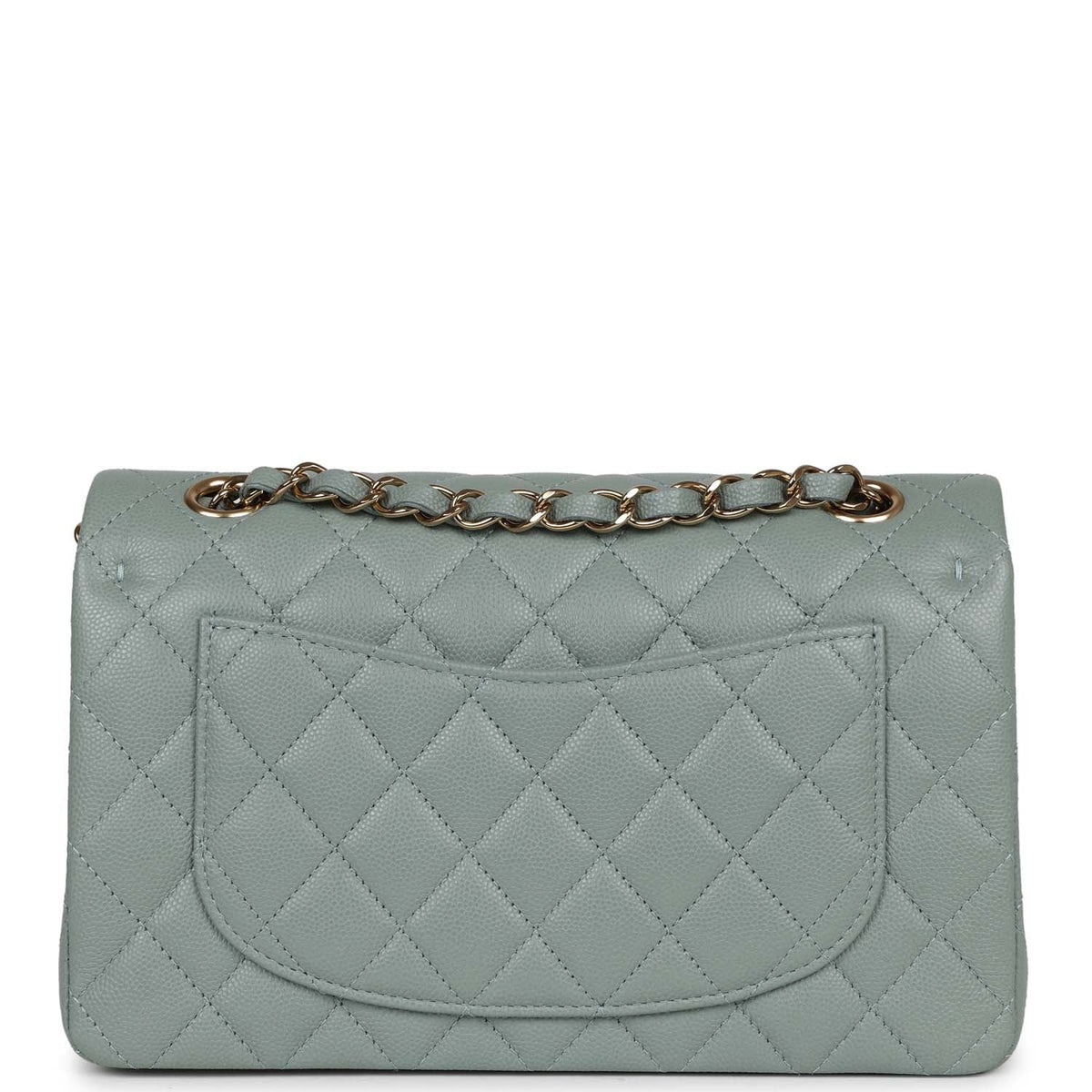 Chanel Small Classic Double Flap Bag Light Blue Caviar Light Gold Hardware