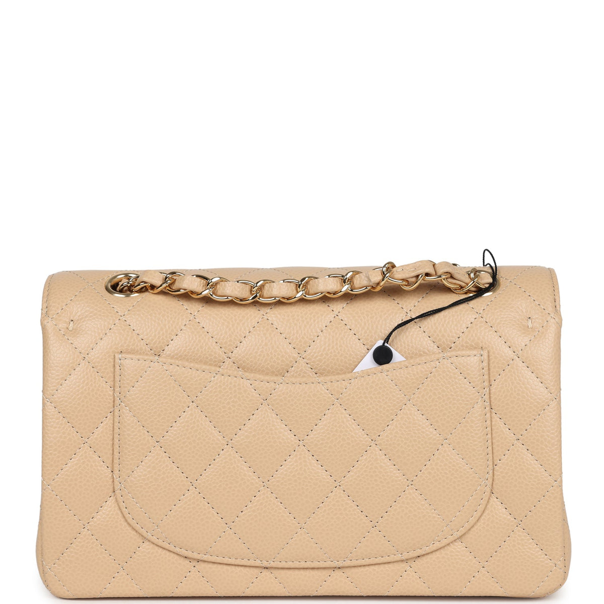 Chanel Small Classic Double Flap Bag Beige Caviar Gold Hardware
