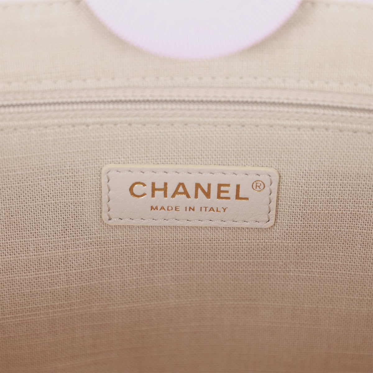 Chanel Small Deauville Shopping Bag Pink Boucle Light Gold Hardware