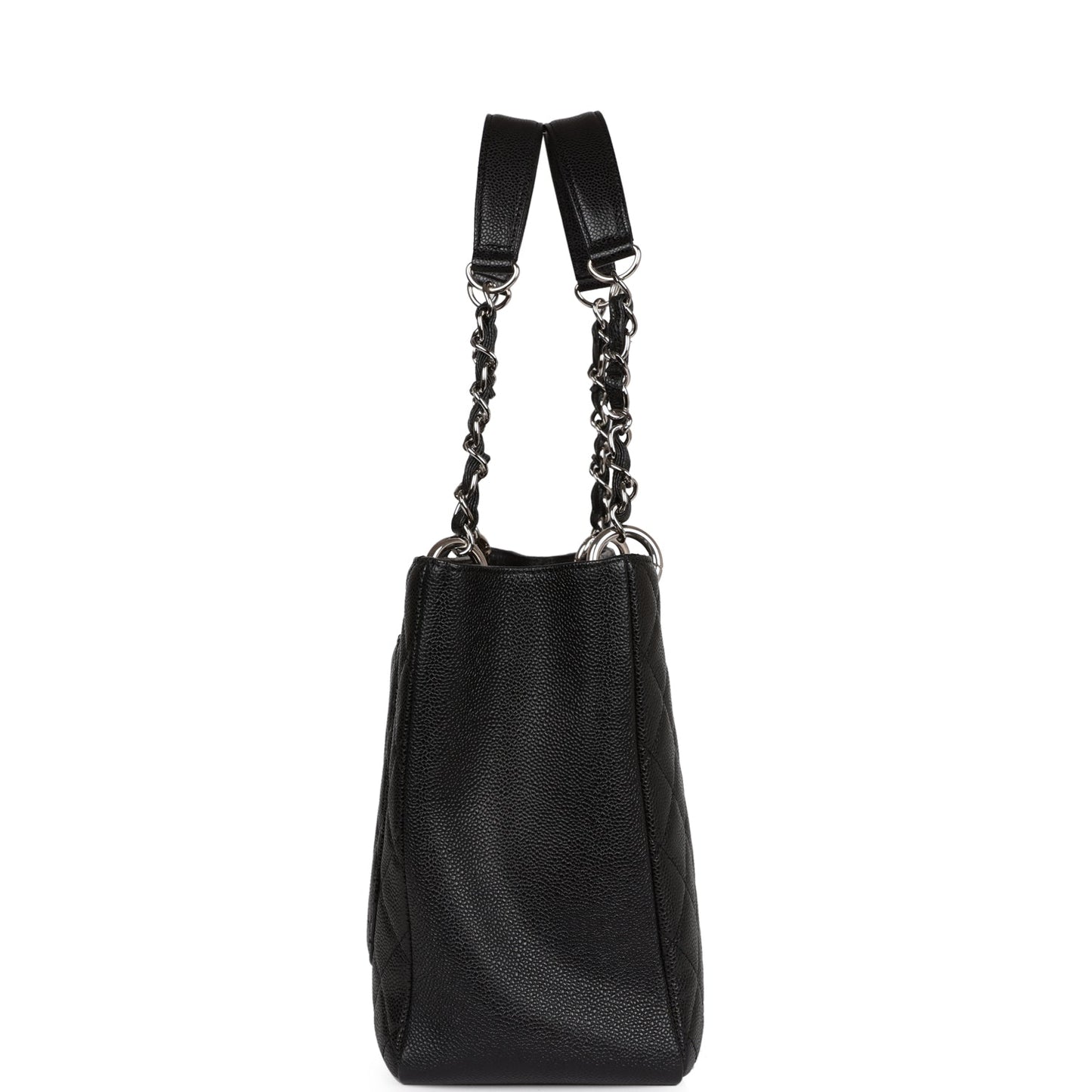 Chanel Grand Shopping Tote GST Black Caviar Silver Hardware