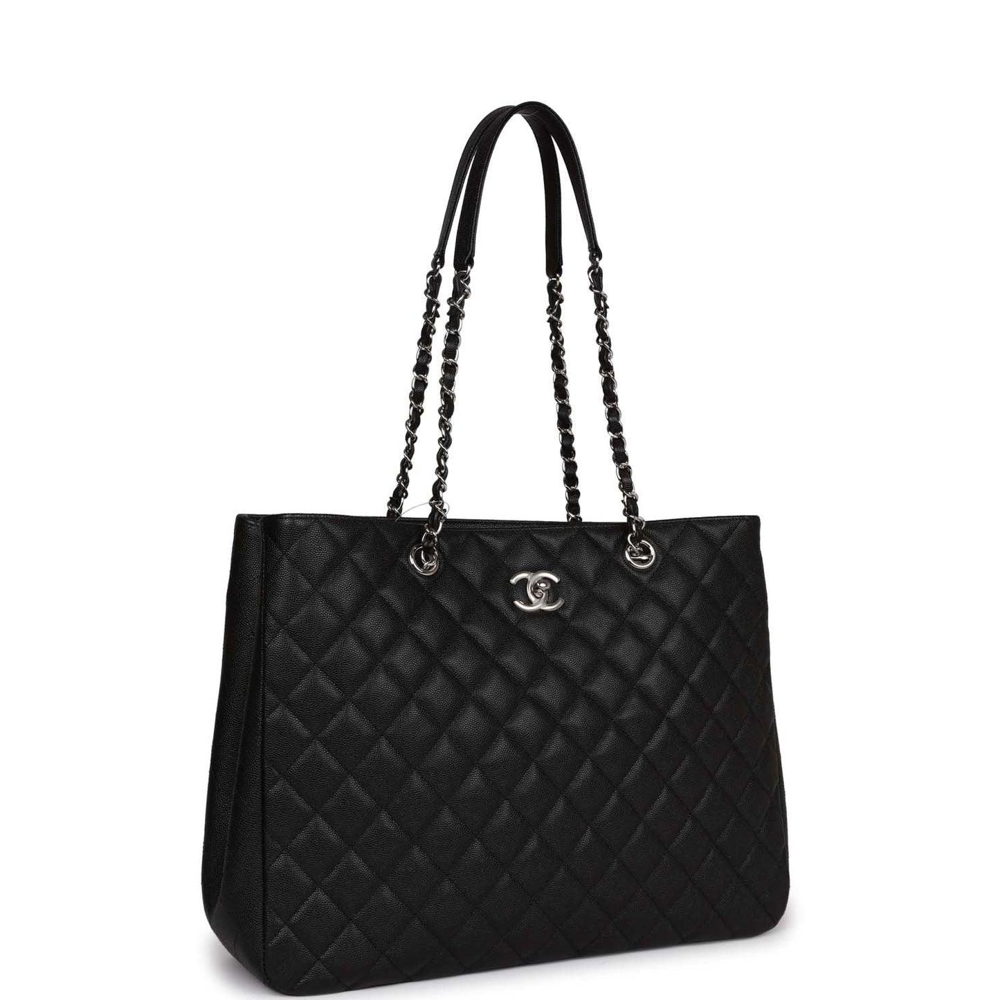 Chanel Timeless Tote Bag Black Caviar Silver Hardware