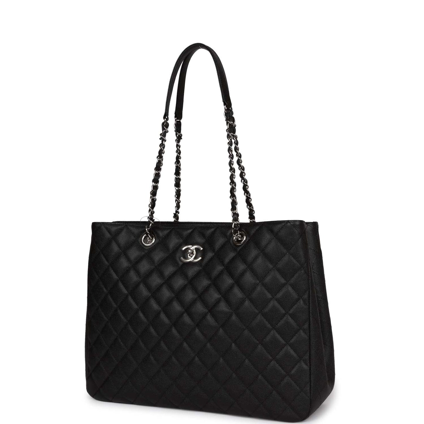 Chanel Timeless Tote Bag Black Caviar Silver Hardware