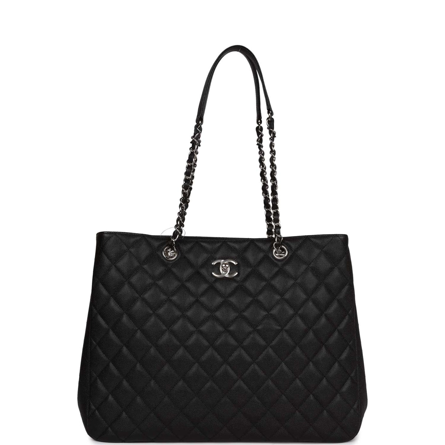Chanel Timeless Tote Bag Black Caviar Silver Hardware