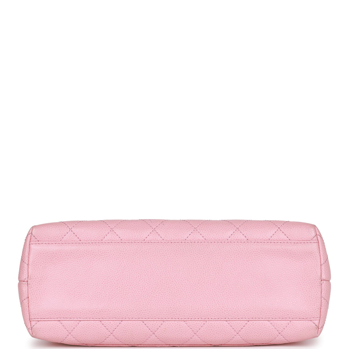 Vintage Chanel Kelly Handle Flap Bag Pink Caviar Gold Hardware