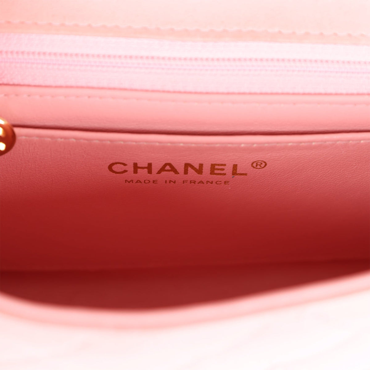 Vintage Chanel Mini Square Flap Light Pink Lambskin Gold Hardware
