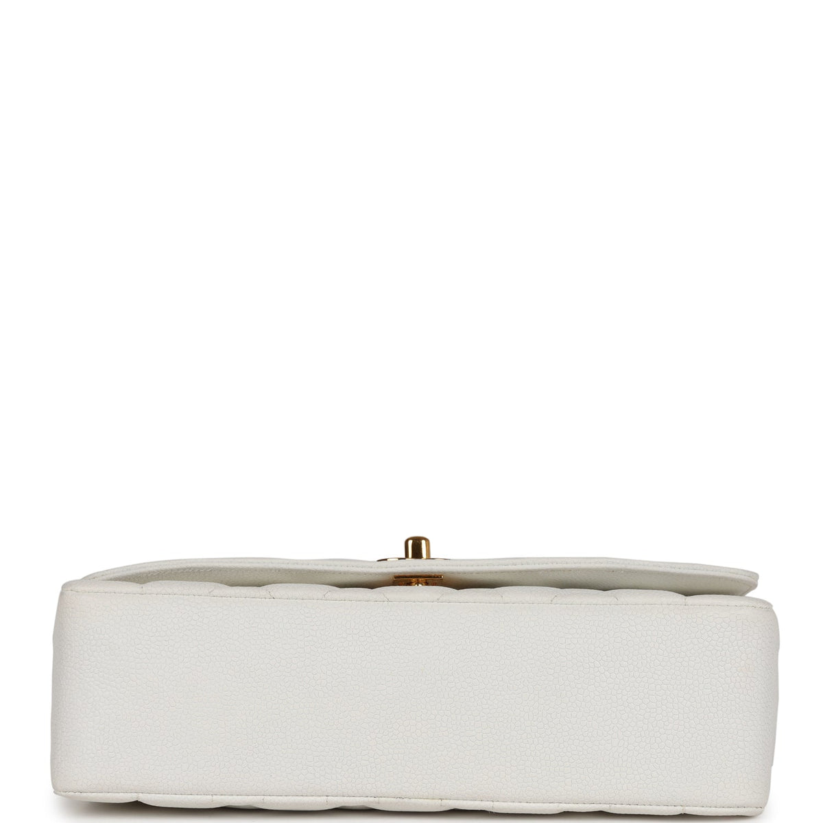Vintage Chanel Medium Diana Flap Bag White Caviar Gold Hardware