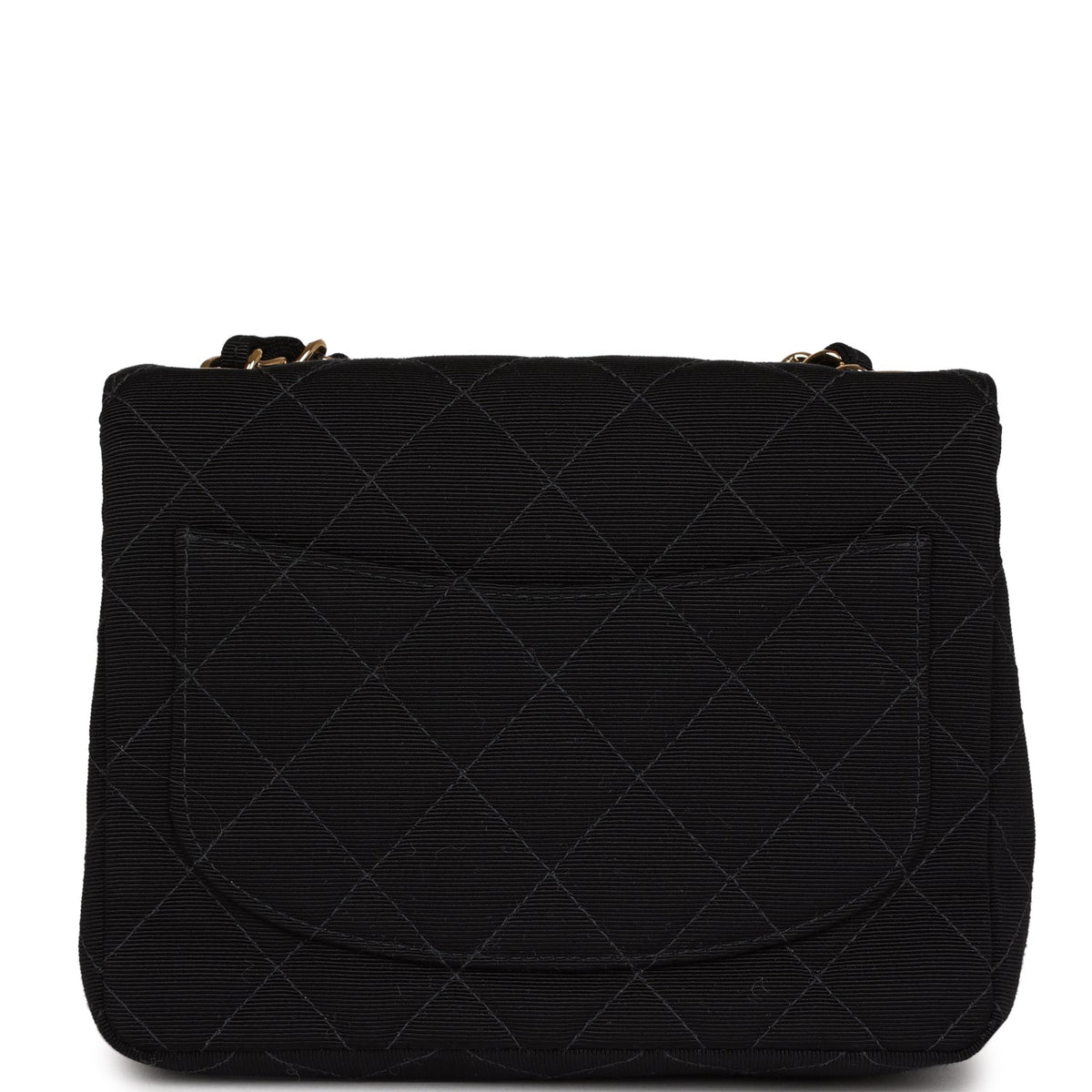 Vintage Chanel Mini Square Flap Bag Black Canvas Gold Hardware