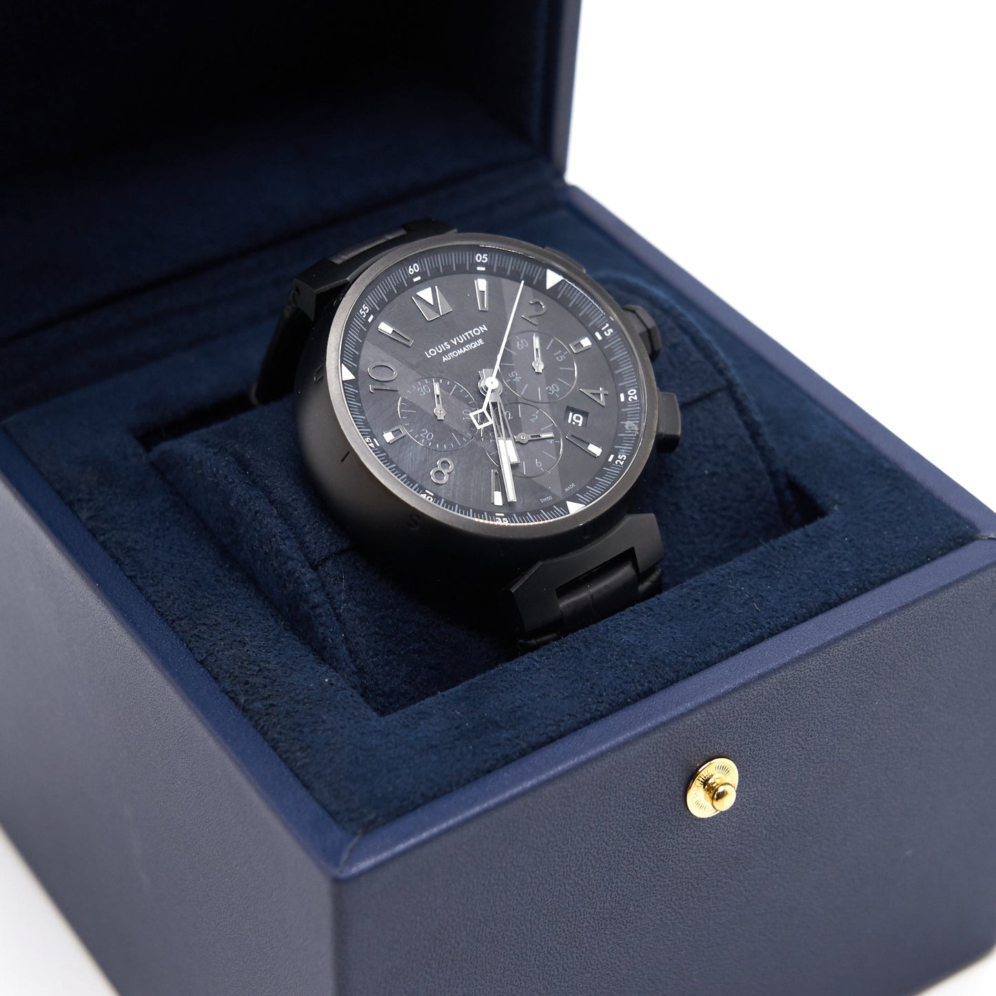 Louis Vuitton Tambour Watch All black Chronograph 46