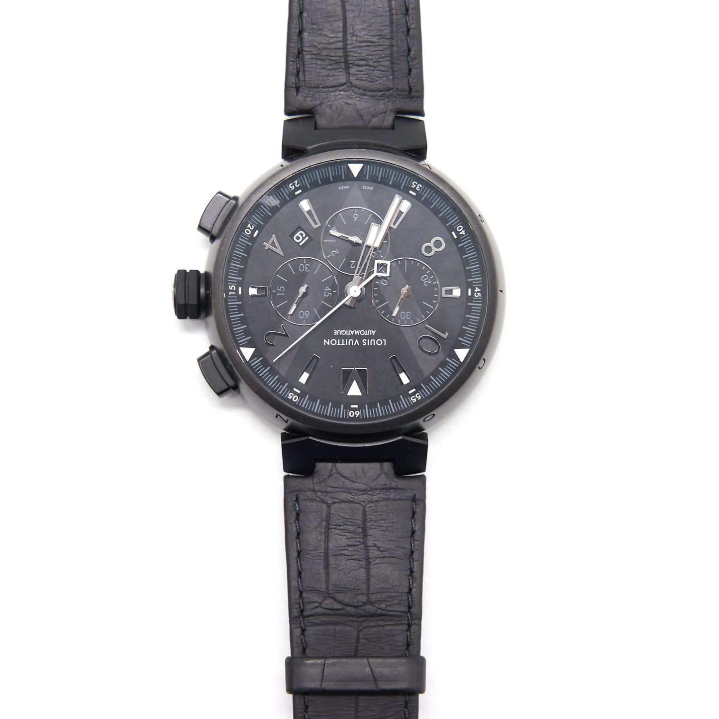 Louis Vuitton Tambour Watch All black Chronograph 46