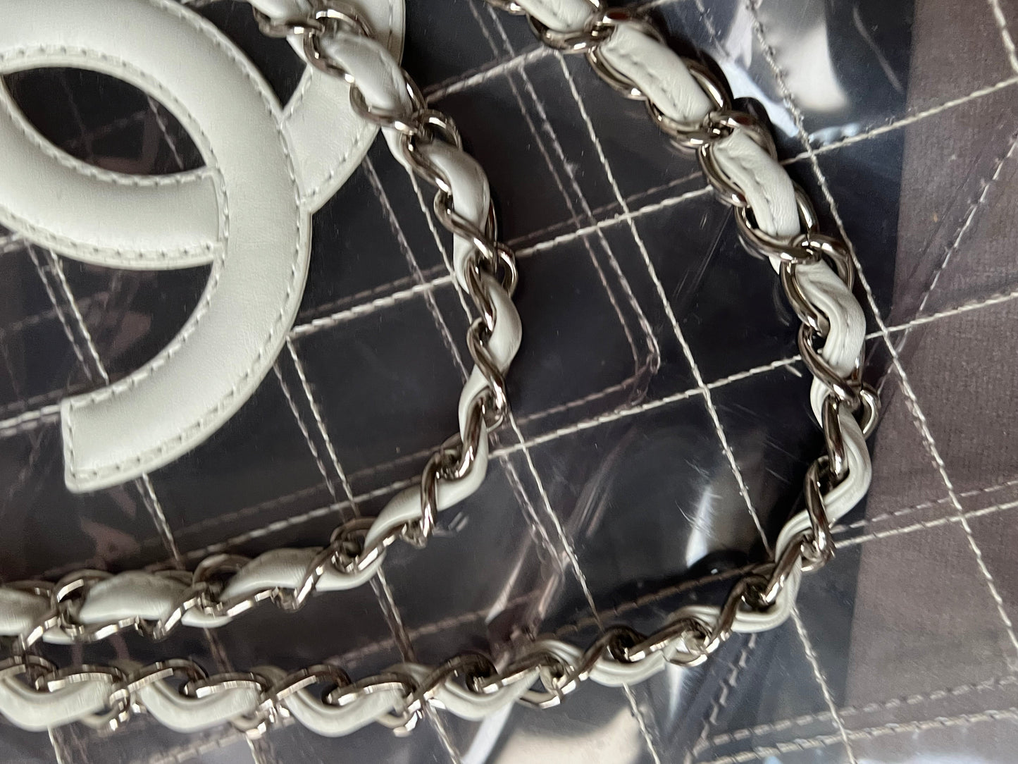 Chanel Quilted Large See Through CC Tote